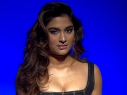 The blue eyeliner is the highlight of the look! Saiee Manjrekar