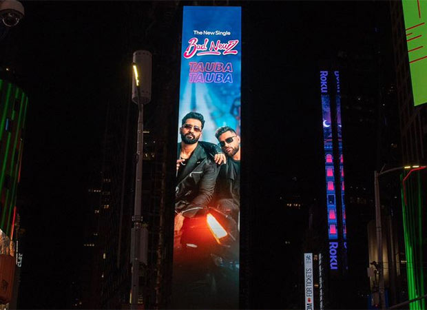 Vicky Kaushal and Karan Aujla shine on Times Square with viral 'Tauba Tauba' from Bad Newz, see pics