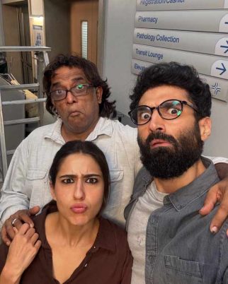 Aditya Roy Kapur, Sara Ali Khan and Anurag Basu pull up goofy faces in Metro In Dino set pictures: “Madness mein hum teeno”