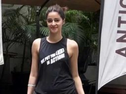 Ananya Panday waves at paps in her gym outfit as she gets clicked