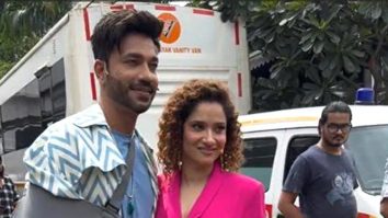 Ankita Lokhande wishes Happy Rakshabandhan to paps at Laughter Chefs set