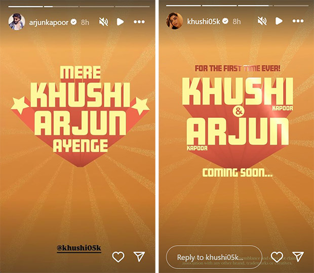 Arjun Kapoor and Khushi Kapoor drop a major hint about their first collaboration, ahead of Rakhi