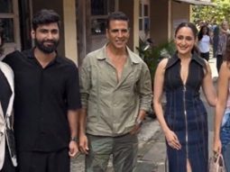 Khel Khel Mein cast strikes a pose with comedian Harsh Gujral