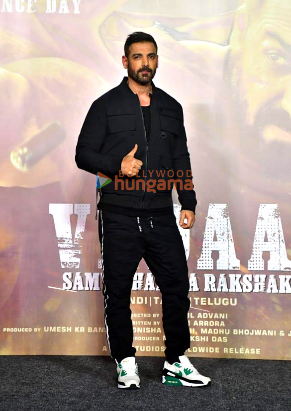 photos john abraham sharvari nikkhil advani and others snapped at vedaa trailer launch 10