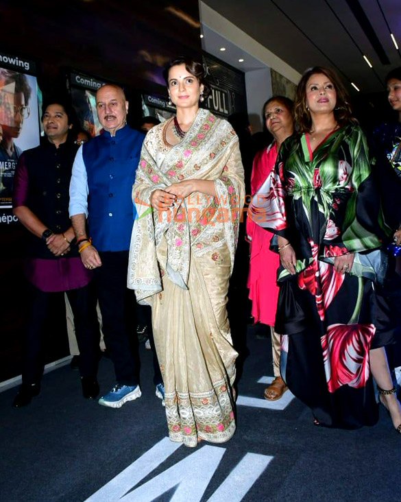photos kangana ranaut anupam kher shreyas talpade mahima choudhary and others snapped at the trailer launch of their film emergency 7