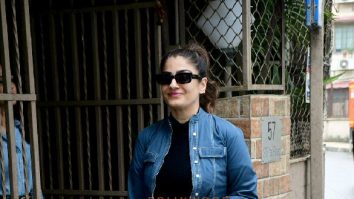 Photos: Raveena Tandon snapped at Purple Haze dubbing studio in Bandra