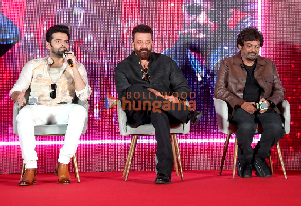 photos sanjay dutt ram pothineni puri jagannadh others snapped at big bull song launch from double ismart in mumbai 500 3