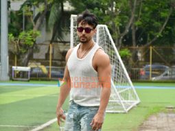 Photos: Tiger Shroff and Ahan Shetty snapped during a football match in Juhu