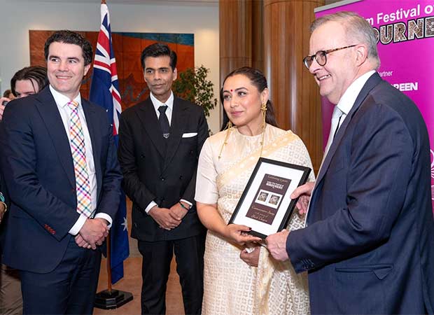 Rani Mukerji honours Yash Chopra with stamp launch at Australian Parliament