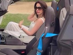Matching cars with outfit! Mallika Sherawat shines in white