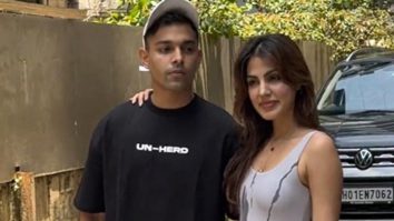 Rhea Chakraborty poses with brother as she gets clicked in the city