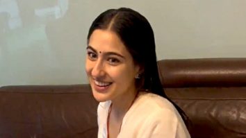 Sara Ali Khan celebrates birthday by cutting cake with paps