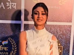 Shilpa Shetty donnes a white saree at an award show