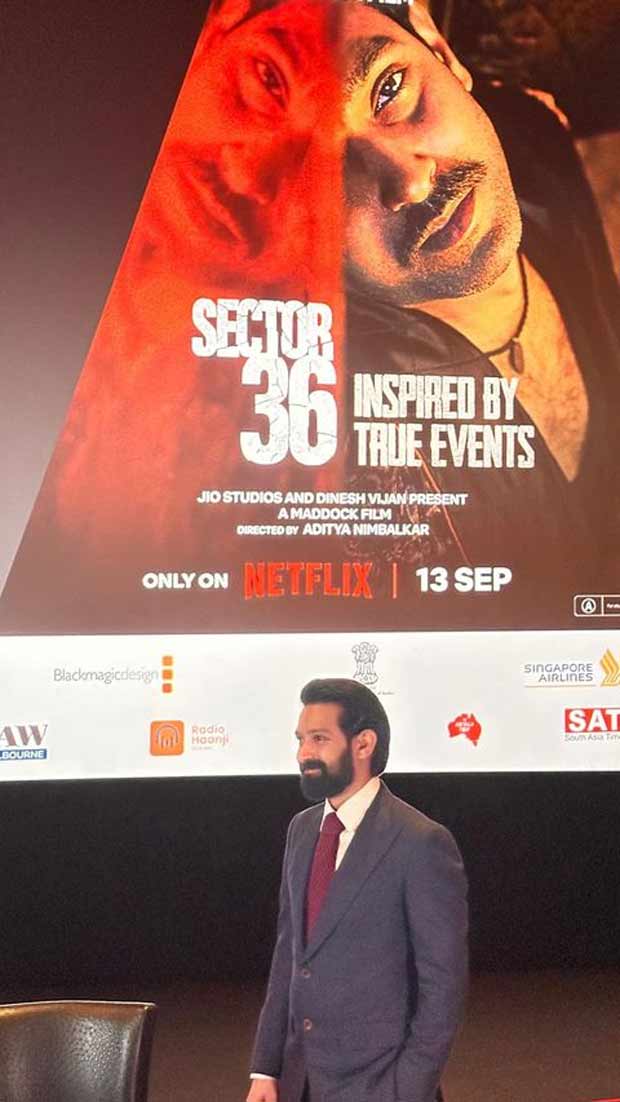 Vikrant Massey and Deepak Dobriyal starrer Sector 36 has its world premiere at IFFM 2024 in Melbourne, see pics