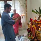 Aamir Khan celebrates Ganesh Chaturthi with sister Nikhat and family; performs aarti