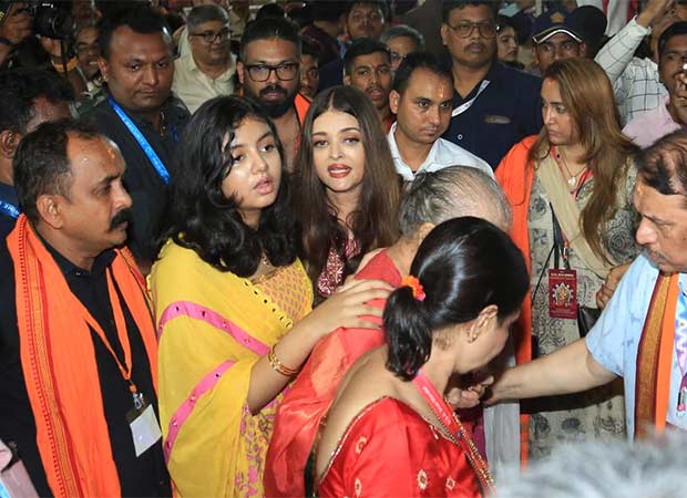 Aishwarya Rai visits GSB Ganpati pandal with daughter Aaradhya and mother for Ganpati darshan in Mumbai