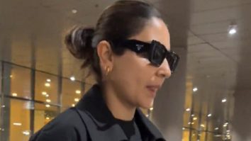 Anushka Sharma greets paps at the airport in her all black look!