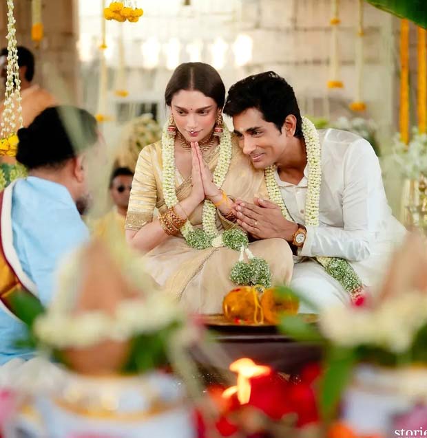 BREAKING! Aditi Rao Hydari and Siddharth tie the knot in intimate traditional ceremony, share first pics To Eternal Love, Light & Magic