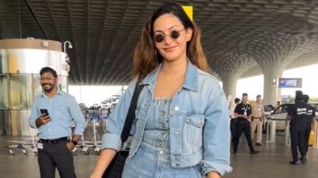 Denim airport look for the win! Amyra Dastur