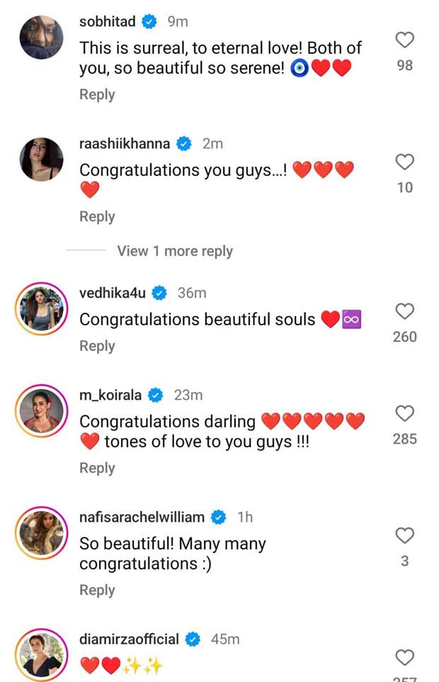 Karan Johar, Dulquer Salmaan, Ananya Panday, Sonakshi Sinha & more wish Aditi Rao Hydari and Siddharth on their wedding “Nazar utar do” 