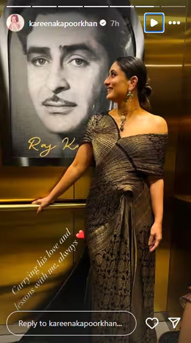 Kareena Kapoor pays emotional tribute to Raj Kapoor: “Carrying his love and lessons with me
