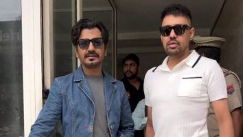 Nawazuddin Siddiqui poses for paps in blue denim look