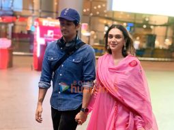 Photos: Aditi Rao Hydari and Siddharth snapped at the airport