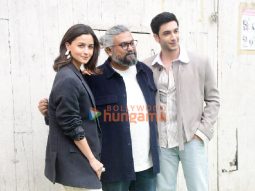 Photos: Alia Bhatt, Vedang Raina and Vasan Bala snapped promoting Jigra at Mehboob studios