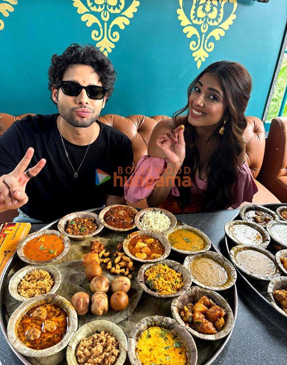 photos yudhra actors siddhant chaturvedi and malavika mohanan enjoy rajasthani thali and visit a college in jaipur to promote their f