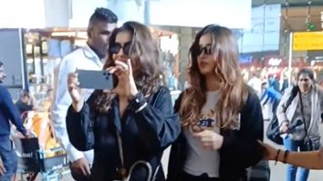 Raveena Tandon turns pap at the airport as she gets clicked with Rasha Thadani