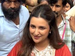 Parineeti Chopra gets clicked donning red at Lalbaug darshan