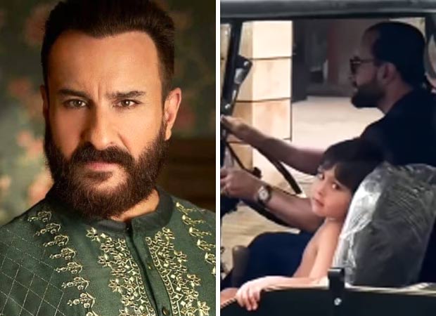 Saif Ali Khan takes son Jeh for a spin in his new military green jeep