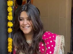 Ektaa R Kapoor looks flawless in her festive look for the day