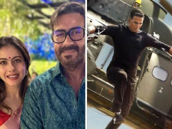 Ajay Devgn calls Kajol asli Singham; jokes about Akshay Kumar’s stunt-scenes: “Woh hamesha helicopter pe lattak ke kyu aata hai”
