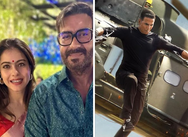 Ajay Devgn calls Kajol asli Singham; jokes about Akshay Kumar’s stunt-scenes: “Woh hamesha helicopter pe lattak ke kyu aata hai”