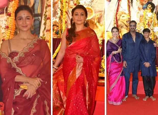 Alia Bhatt, Rani Mukerji, Ajay Devgn, Kajol, Jaya Bachchan, Sharvari seek blessings during Durga Puja celebrations, watch videos 