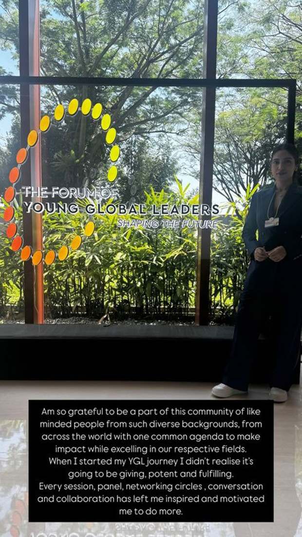 Bhumi Pednekar becomes the only Indian actor at WEF’s 20th Annual Young Global Leaders Summit
