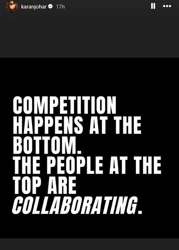 Karan Johar shares cryptic post week after Dharma-Adar Poonawalla deal: “People at the top are collaborating”