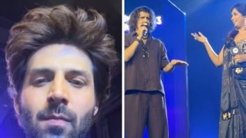 Kartik Aaryan has a fanboy moment over Sonu Nigam and Shreya Ghoshal’s ‘Ami Je Tomar 3.0’ duet at Bhool Bhulaiyaa 3 album launch, watch