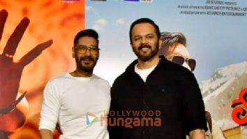 Photos: Ajay Devgn and Rohit Shetty snapped at a multiplex screening Singham part 1 to interact with fans and promote Singham Again