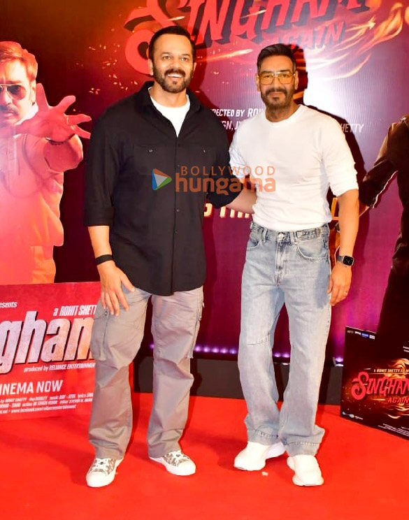 photos ajay devgn and rohit shetty snapped at a multiplex screening singham part 1 to interact with fans and promote singham again 6