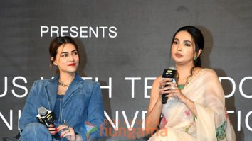 Photos: Kriti Sanon and Kanika Dhillon snapped interacting at the Bollywood Hungama OTT Fest 2024 at Taj Lands Ends, Mumbai