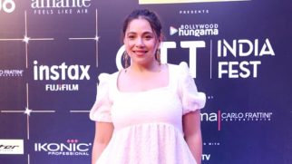 Maanvi Gagroo slaying in white as she poses at Bollywood Hungama’s OTT India Fest