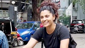 Reels- Saiyami Kher Spotted Cycling In Bandra