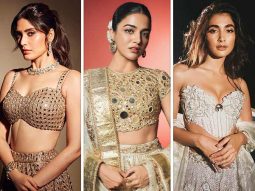Shimmer is the new trend this Diwali as Karishma Tanna, Rasha Thadani, Pooja Hegde and Wamiqa Gabbi nailed their unique lehenga