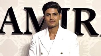 Shubhman Gill in suit snapped at amiri store launch in new delhi today