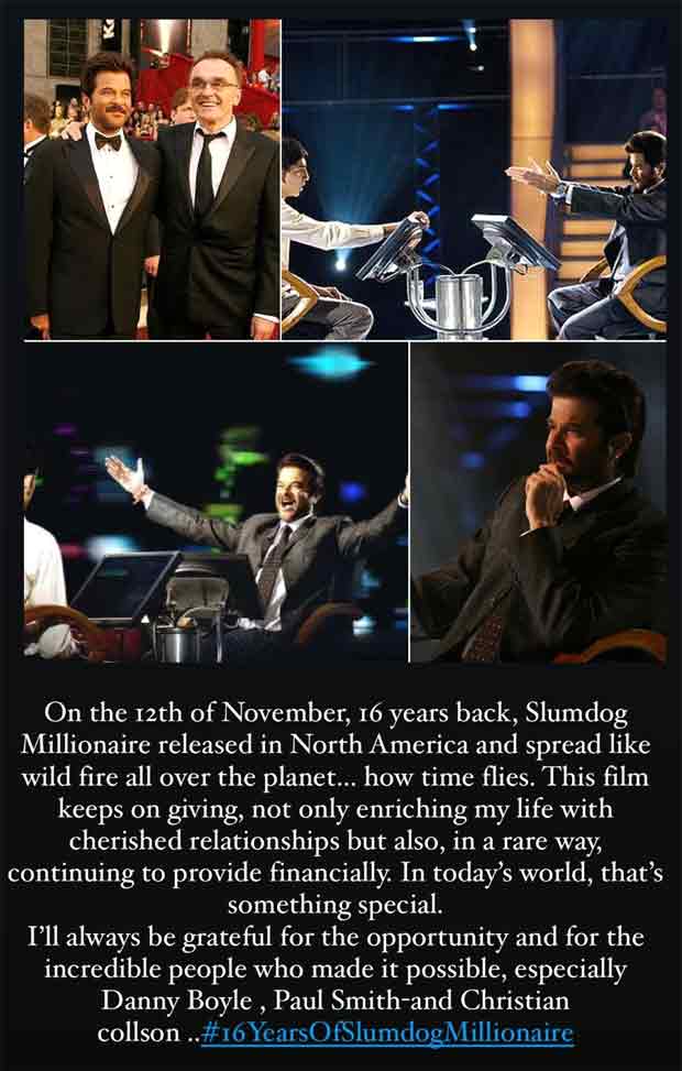 16 Years of Slumdog Millionaire Anil Kapoor reflects on the Oscar-winning film Grateful for the opportunity
