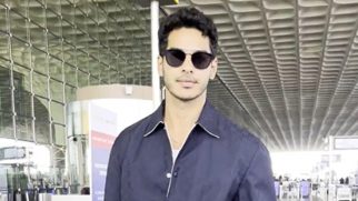 Brown boi Ishaan Khatter papped posing for the media at the airport