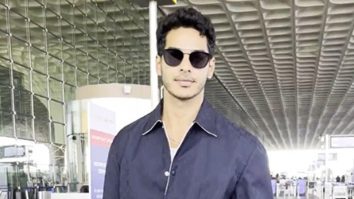 Brown boi Ishaan Khatter papped posing for the media at the airport