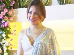 Mahira Sharma sequal saree for diwali